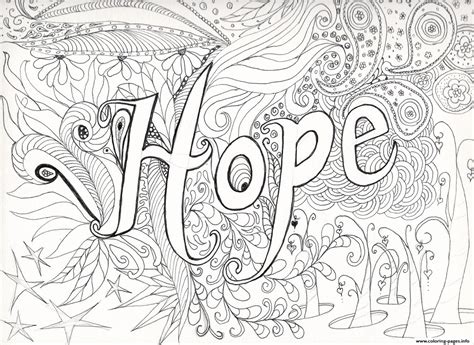 Print and share by email your custom drawings with family and friends and send designs to your own email to continue colouring at anytime. Advanced Difficult Hard Hope Message Adult Coloring Pages ...