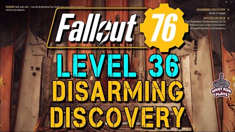 Fallout 76 Level 36 Character Disarming Discovery Youtube