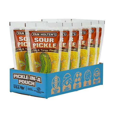 Van Holten Sour Jumbo Pickle 12ct Pickles Snacks Texas Wholesale