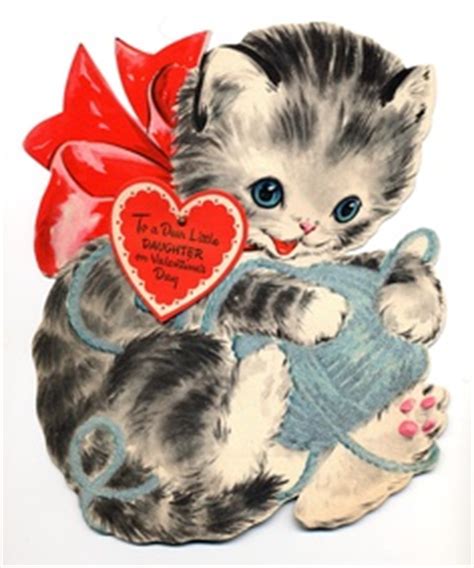 We'll do the shopping for you. 25 Darling Vintage Valentine Kitty Cat Cards - Deba Do Tell