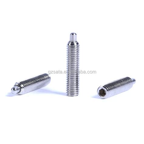 Stainless Steel Hex Drive Long Nose Spring Plungers Buy Spring Nose Pin Plungerthreaded
