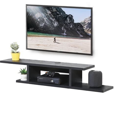 Buy Fitueyes Modern Black Wall Mounted Media Console Floating Tv Stand