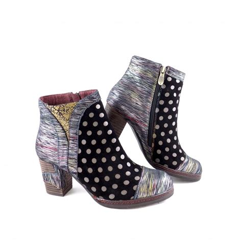 Laura Vita Anna 13 High Heel Printed Ankle Boots Rubyshoesday