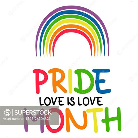 lgbt pride month love is love lgbtq symbol rainbow with lgbt pride flag or rainbow colors