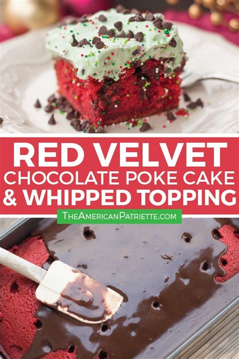 Make these christmas red velvet cheesecake brownies for · this absolutely delicious red velvet & chocolate christmas poke cake, complete with homemade whipped topping, is perfect for holiday parties. Christmas Red Velvet Chocolate Poke Cake - The American ...