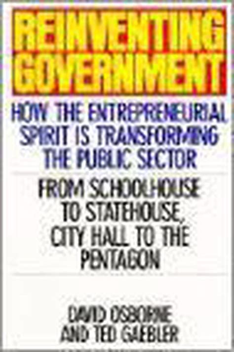 Reinventing Government David Osborne 9780201523942 Boeken
