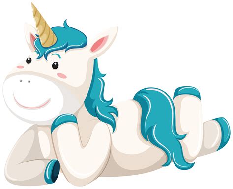A Unicorn Character Lay Down 298817 Vector Art At Vecteezy