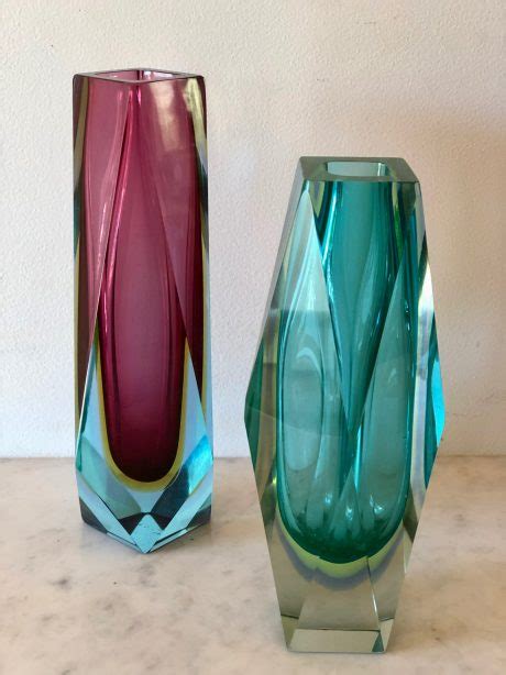 Murano Sommerso Art Glass Vases C European Antiques