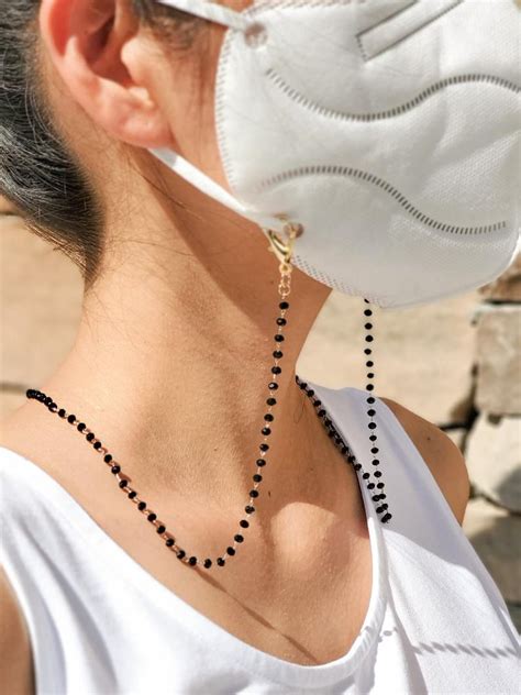 Face Mask Lanyard High Quality Beaded Mask Chain Facemask Etsy Dainty