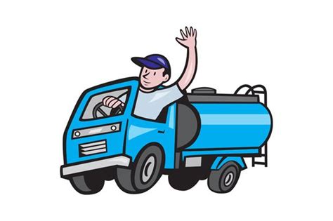 Baby Tanker Truck Driver Waving ~ Illustrations ~ Creative