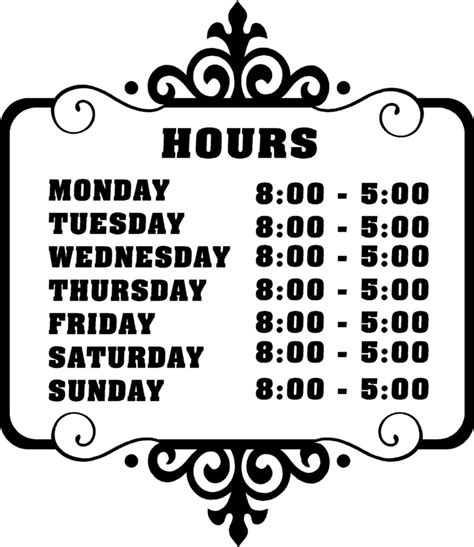 6 Best Images Of Printable Office Hours Sign Free