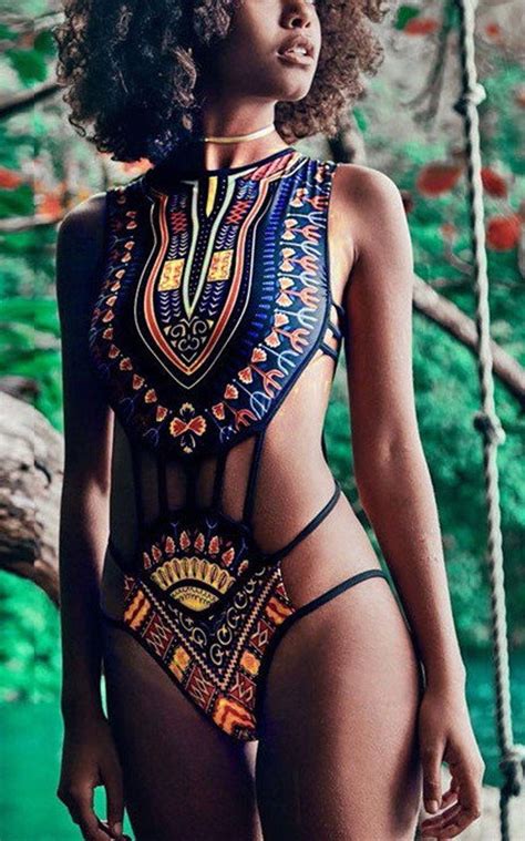 10 Stunning African Print Swimsuits That Wont Break The Bank African Print Swimsuit African