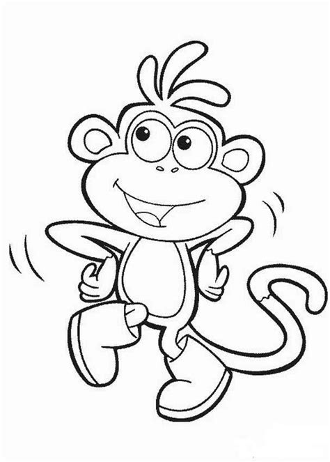 Use the neon, metallic, and fluorescent crayons on the sails. Boots The Monkey Coloring Pages
