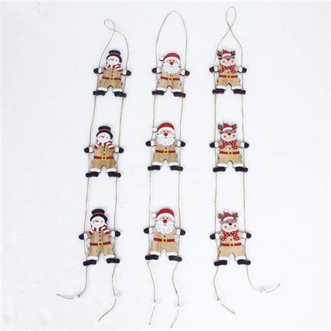 2019 Newest Christmas Printed Wooden Pendants Santa Claus Snowman