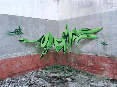 Mind Bending Anamorphic Graffiti Illusions By Artist Odeith Appear To
