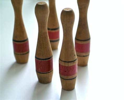 Mini Toy Wooden Bowling Pins
