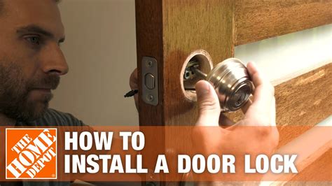 How To Install A Door Lock The Home Depot Youtube
