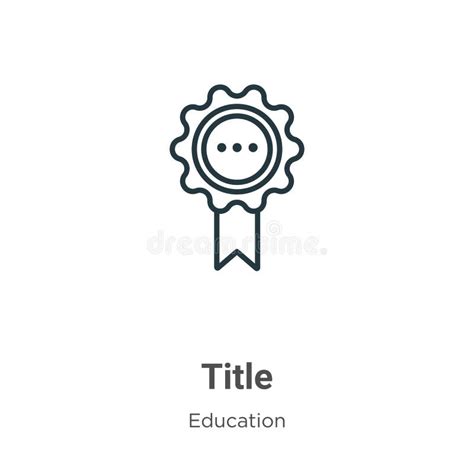 Title Icon In Filled Thin Line Outline And Stroke Style Vector