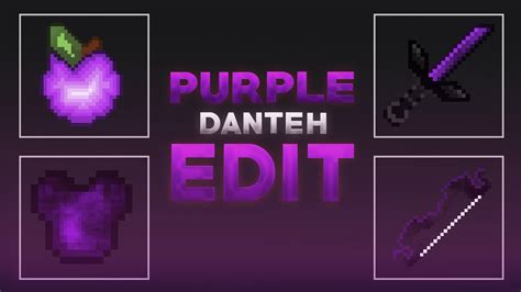 Minecraft Pvp Texture Pack Danteh X32 Purple Edit Youtube