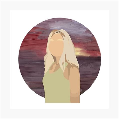 Aesthetic Vector Portrait Blonde Fair Skin Girl Photographic Print For Sale By Tarodesigns