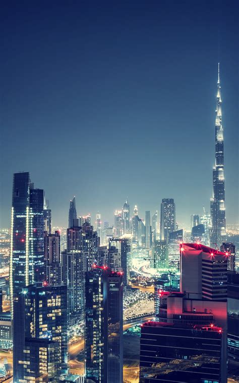 Night Wallpaper 5k City Lights Uae Nited Arab Emirates Dubai