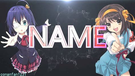 Free Anime Youtube Intro The Name Free Youtube Intro Template In