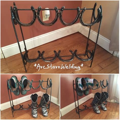 Maybe you would like to learn more about one of these? Two tier welded horseshoe boot rack $100 available online ...