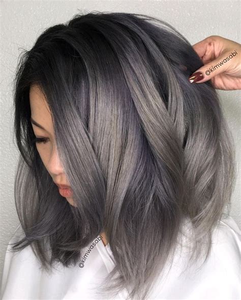 Ash grey balayage short hair. Image result for dark ash brown hair #hairdye | Hair ...