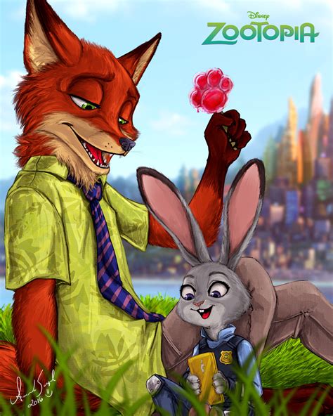 Nick Wilde And Judy Hopps Zootopia By Amand4 On Deviantart