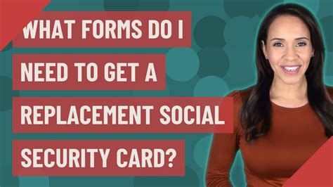 The social security card is one of the most important documents you will need for living in the usa. What forms do I need to get a replacement Social Security card? - YouTube