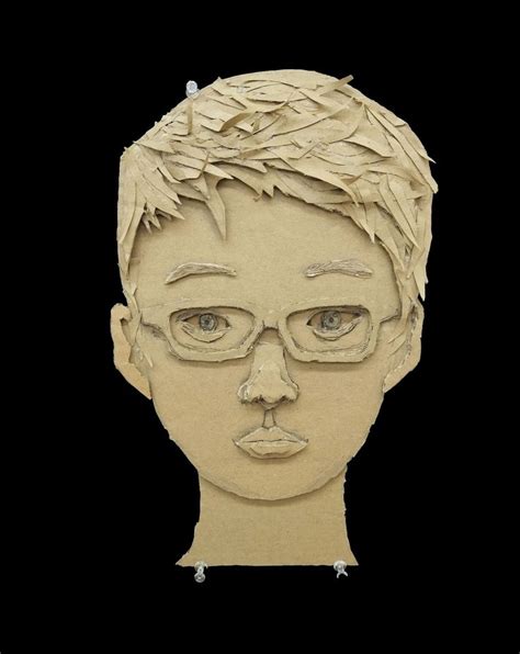 Cardboard Portraits By 12th Graders All About Papercutting