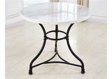 Claire White Marble Top Round Bistro Table Ivan Smith Furniture