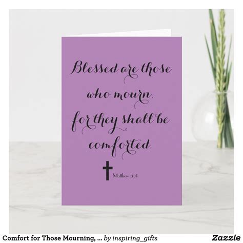 Comfort For Those Mourning Bible Verse Sympathy Card Verses For