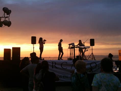 Free Images : beach, sunset, play, crowd, dusk, concert, band, audience