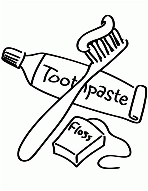 Tooth Brushing Coloring Pages Coloring Home