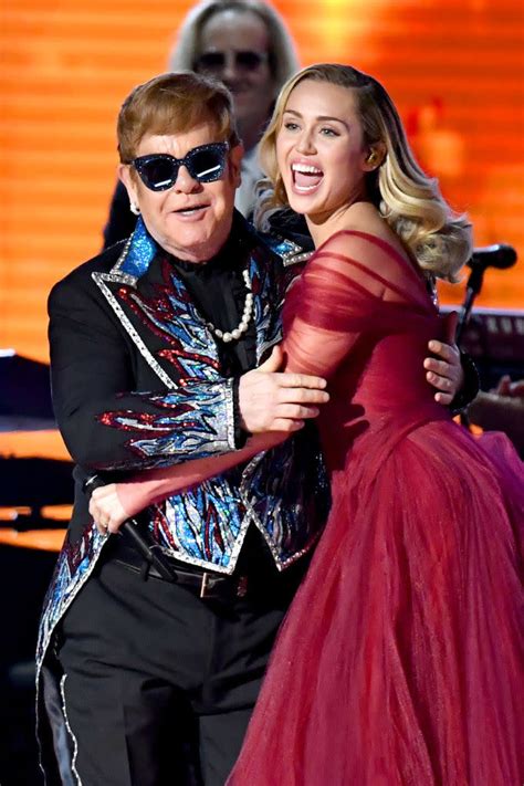 Miley Cyrus And Elton John Grammys Performance