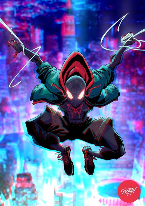 Artstation Miles Morales Richard Méril Spiderman Art Marvel