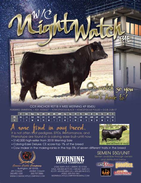 Introducingwc Night Watch Cowan Cattle Company Facebook