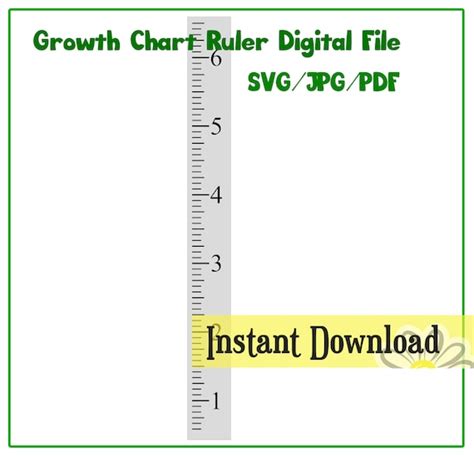 Growth Chart Ruler Stencil File Svgpdf Cut File Etsy