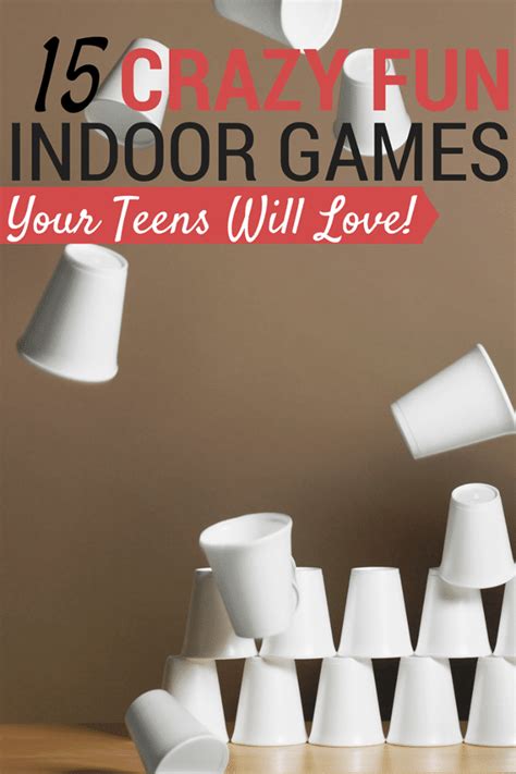 I'm always trying to think up fun activities for kids since i have five of them to keep occupied! 15 Crazy Fun Indoor Games for Teens