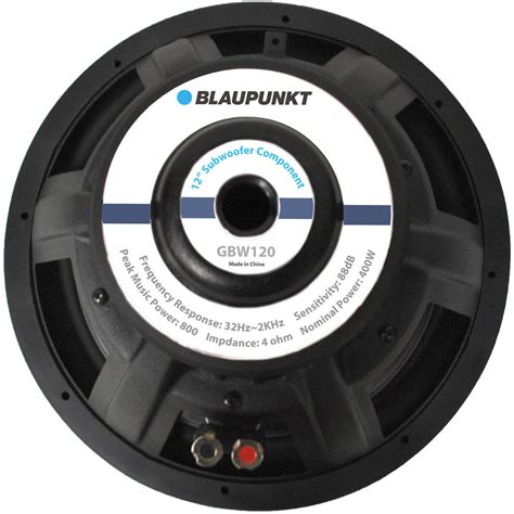 Blaupunkt Gbw120 12 800 Watts Single Voice Coil Car Audio Subwoofer