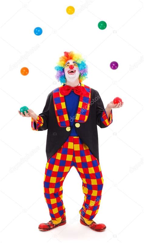Juggler Clown Throwing Colorful Balls — Stock Photo © Erierika 23890689