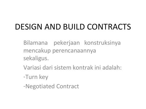 Jenis Jenis Kontrak Dalam Proyek Konstruksi Riset