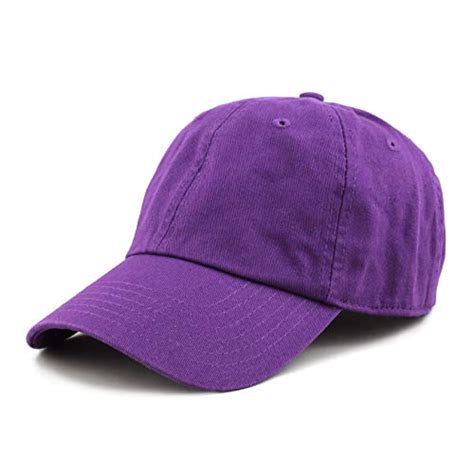 The Hat Depot 300n Washed Cotton Low Profile Baseball Cap Purple