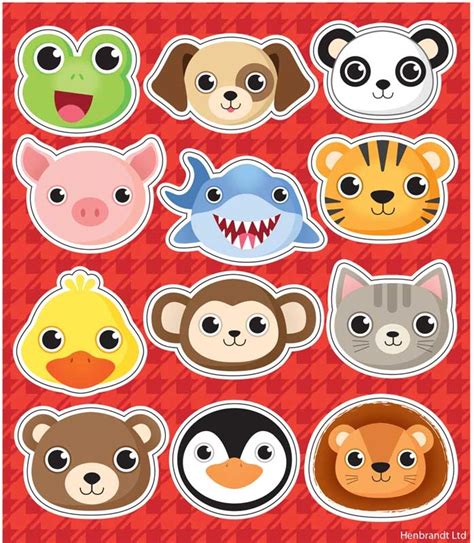 Fun Stickers Stickers Animals 10x115cm 12pcs Per Card Wholesale