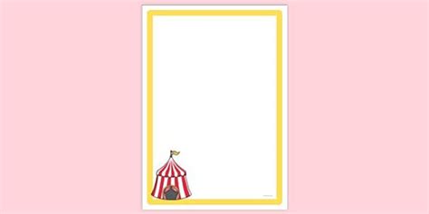 Free Circus Page Border Page Borders Twinkl Twinkl