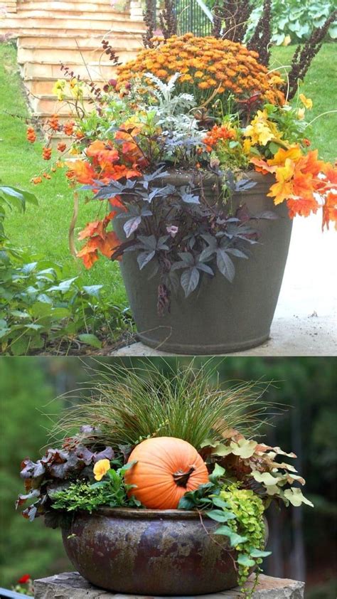 22 Beautiful Fall Planters For Easy Outdoor Decorations Fall