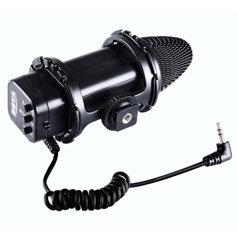 Boya By V02 Camera Stereo Condensor Microphone For Dslr Canon 5d2 5d