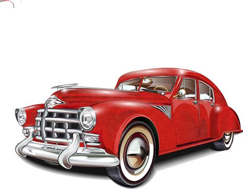 Download Classic Vintage Poster Vector Cars Car Clipart Png Free