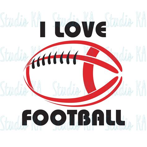 I Love Football Svg Football Svg Files For Cricut Football Etsy